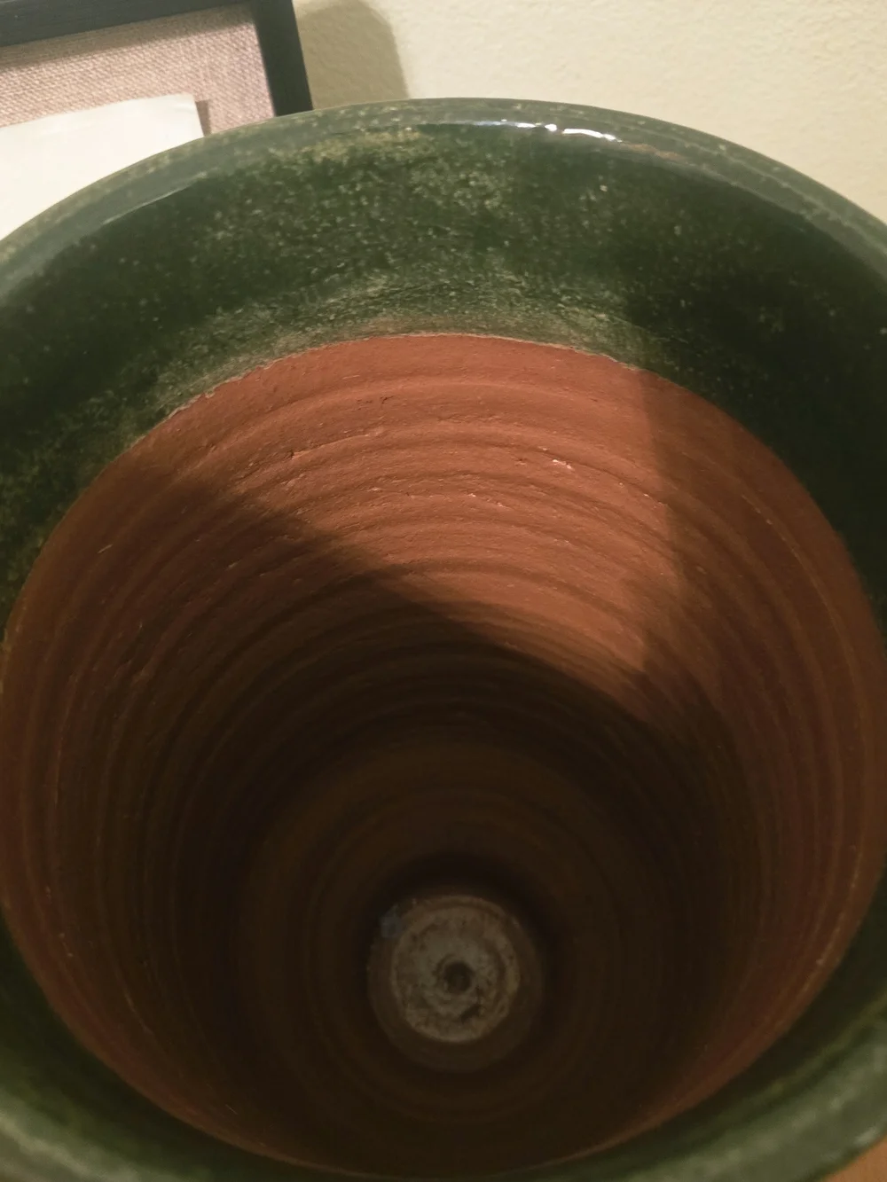 Pottery Barn Green Ceramic Ornate Handled Vase 15.75